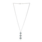 Mikimoto 18k White Gold Pearl + Diamond Necklace III