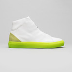 Minimal High V4 Sneakers // White + Lime (Euro: 41)