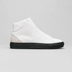 Minimal High V1 Sneakers // White Leather + Bone (US: 7.5)