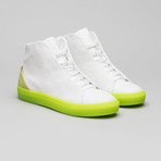 Minimal High V4 Sneakers // White + Lime (Euro: 42)