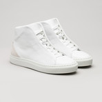 Minimal High V8 Sneakers // White Leather + Bone (Euro: 47)