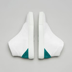 Minimal High V12 Sneakers // White Leather + Green (US: 10.5)