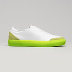 Slip On V9 Sneakers // White + Lime (Euro: 45)