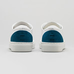 Minimal Low V16 Sneakers // White Leather + Petrol Blue (US: 7)