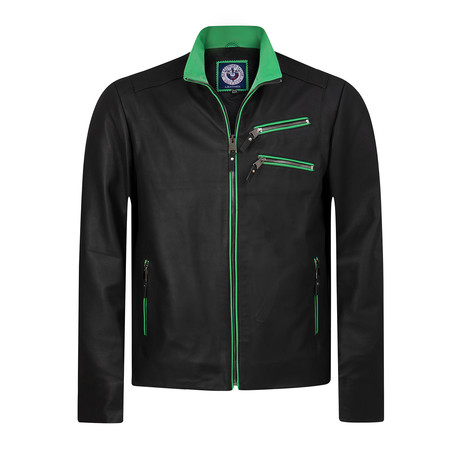 Maul Leather Jacket // Black + Green (XS)