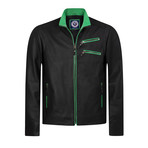 Maul Leather Jacket // Black + Green (M)