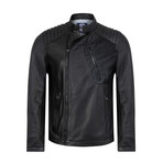 Fireball Leather Jacket // Black (3XL)