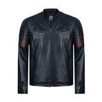 Ruck Leather Jacket // Navy (L)