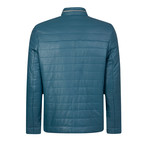 Germany Leather Jacket // Turquoise (XL)