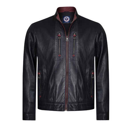 Crossbar Leather Jacket // Black (XS)