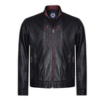Crossbar Leather Jacket // Black (3XL)