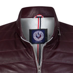 Germany Leather Jacket // Bordeaux (XL)