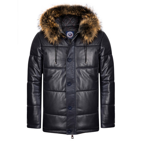 Capoo Leather Jacket // Black (XL)
