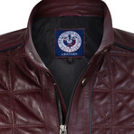 Lineout Leather Jacket // Bordeaux (S)