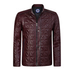 Lineout Leather Jacket // Bordeaux (3XL)