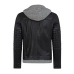 Rainy Leather Jacket // Black (L)