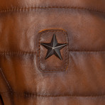 Germany Leather Jacket // Whisky (XL)