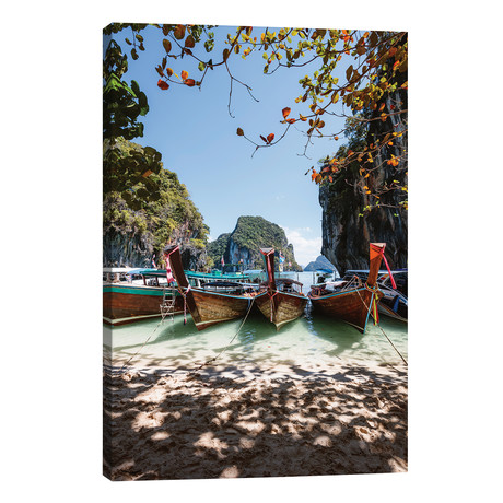 Thai Boats On A Tropical Island // Matteo Colombo (12"W x 18"H x 0.75"D)