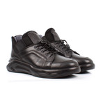 Mid-Top Leather Sneakers // Black (Euro: 44)