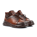 Mid-Top Leather Sneakers // Brown (Euro: 43)