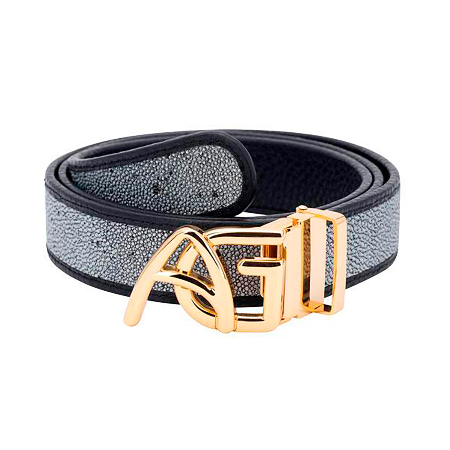 Exotic Stingray Belt // Silver + Gold Buckle - Andre Giroud - Touch of ...