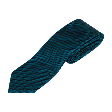 Houndstooth Neck Tie V1 // Blue