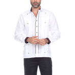 Guayabera Long Sleeve Shirt // White III (S)