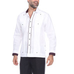 Guayabera Long Sleeve Shirt // White III (2XL)