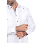 Guayabera Long Sleeve Shirt // White (2XL)