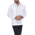 Guayabera Long Sleeve Shirt // White (M)