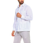 Classic Guayabera Long Sleeve Shirt // White (2XL)