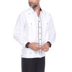 Guayabera Long Sleeve Shirt // White III (XL)