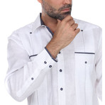 Guayabera Long Sleeve Shirt // White II (L)