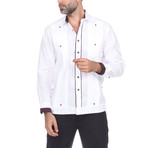 Guayabera Long Sleeve Shirt // White III (XL)