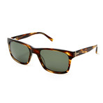 Men's Irvin Rectangle Polarized Sunglasses // Brown Horn
