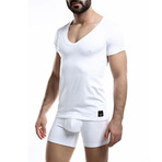 Deep V T-Shirt // White (XL)