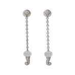 Chantecler 18k White Gold Rock Crystal + Diamond Earrings // Pre-Owned
