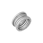 Bulgari 18k White Gold B.Zero1 4 Band Ring // Ring Size: 5.75 // Pre-Owned (Ring Size: 5.25)