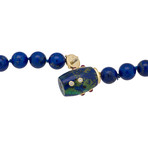 Trianon 18k Yellow Gold Diamond + Lapis Ruby Necklace // Pre-Owned