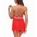 Lace Babydoll + G-String // 2 Piece Set // Red (M)