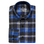 Scott Classic Fit Shirt // Black + Blue (XL)