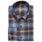 Kyron Classic Fit Shirt // Brown + Blue (XL)