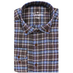 Austin Classic Fit Shirt // Brown + Blue (L)