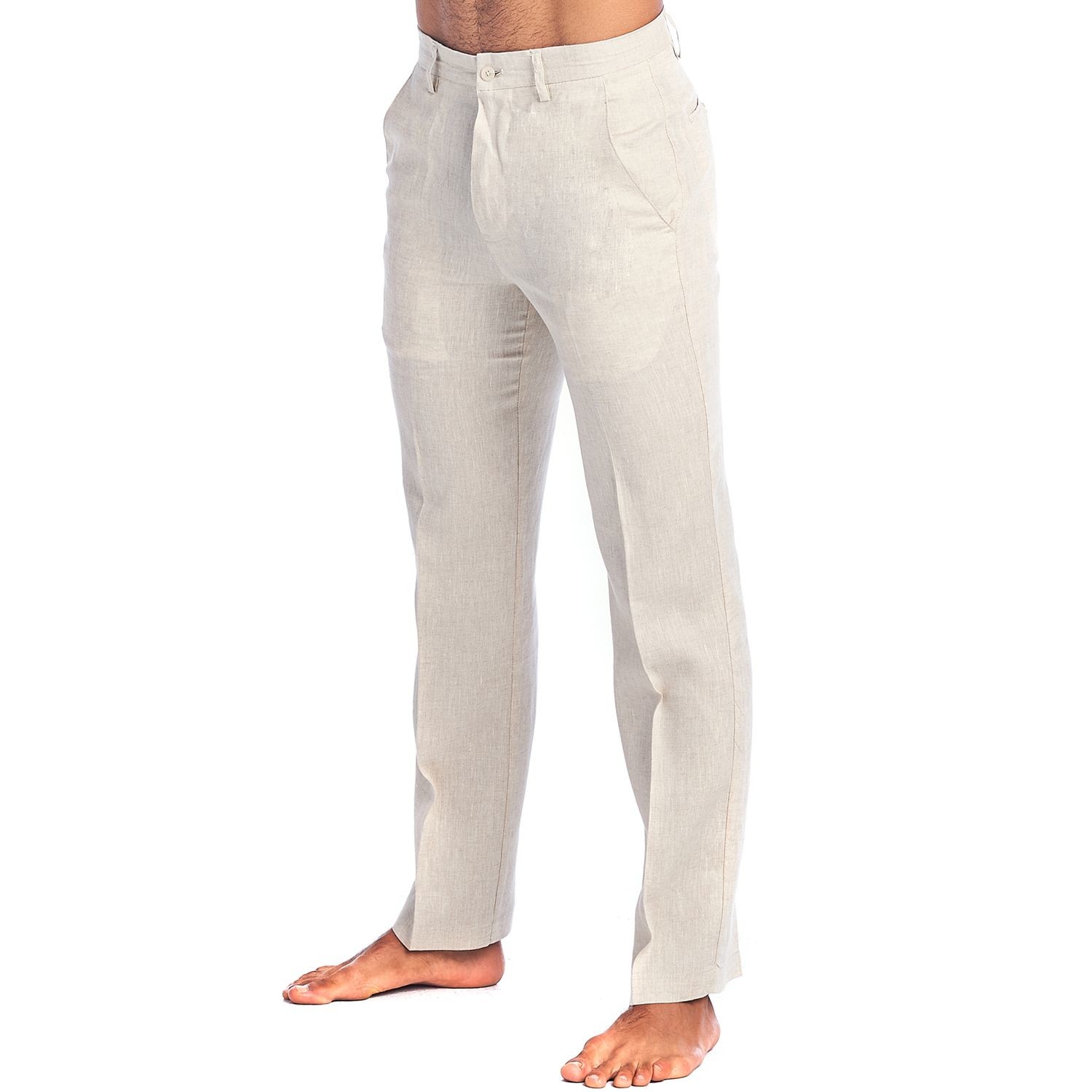 Flat Front Casual Dress Pants // Natural (40WX30L) - Mojito Collection ...