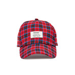 Check Dad Cap // Red