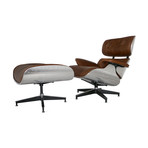 Mid-Century Modern Aviator Lounge Chair + Ottoman