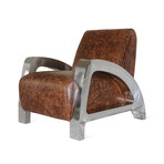 Mid-Century Modern Aviator Leisure Chair // Stainless Steel