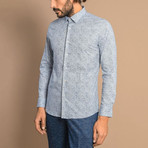 Alva Slim-Fit Shirt // White + Blue (M)