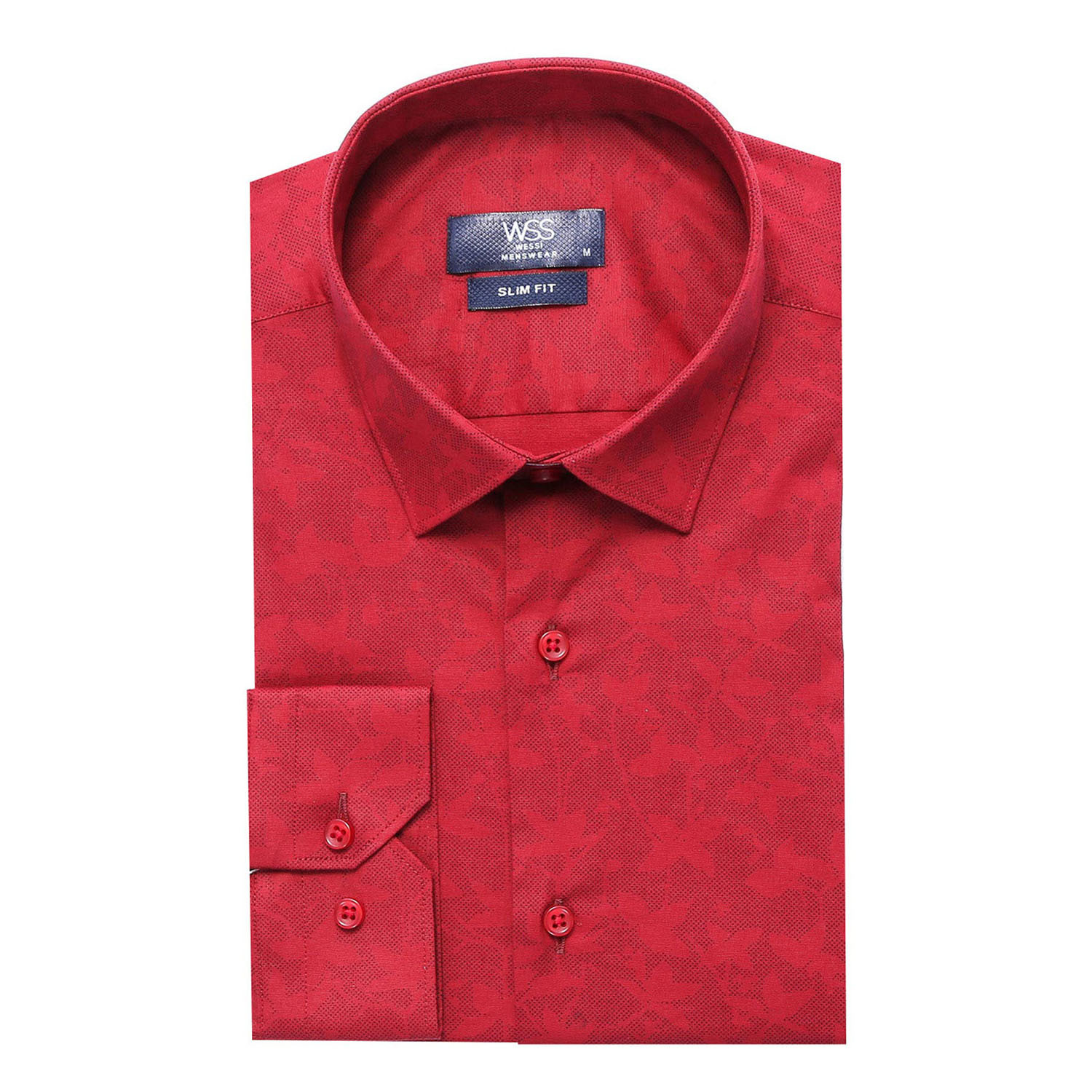 Richard Slim-Fit Shirt // Red (S) - Wessi - Touch of Modern