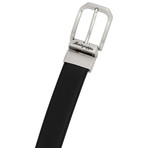 Montegrappa // Saffiano Leather Reversible Belt // Black + Brown // IDBESABW.30